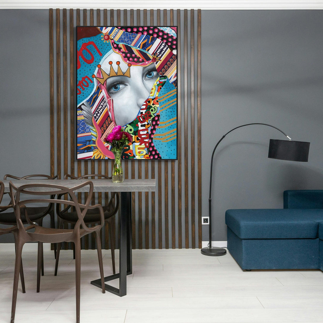 Crowned Vision Abstract Pop Painting #I2507I Painting artwepaint 