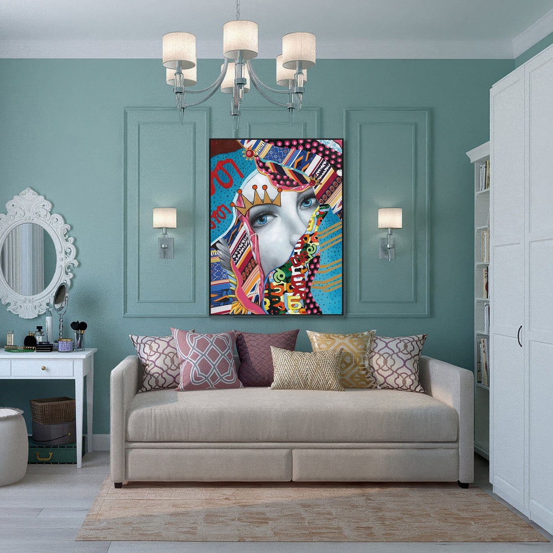 Crowned Vision Abstract Pop Painting #I2507I Painting artwepaint 