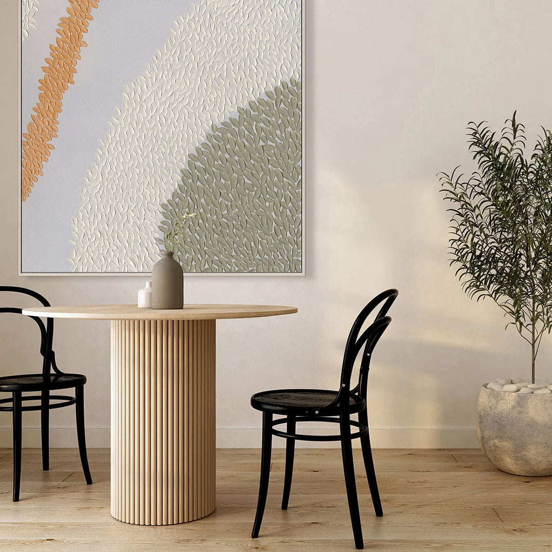 Curved Leaves-Textured Minimalist Painting #MM4637 Painting artwepaint 