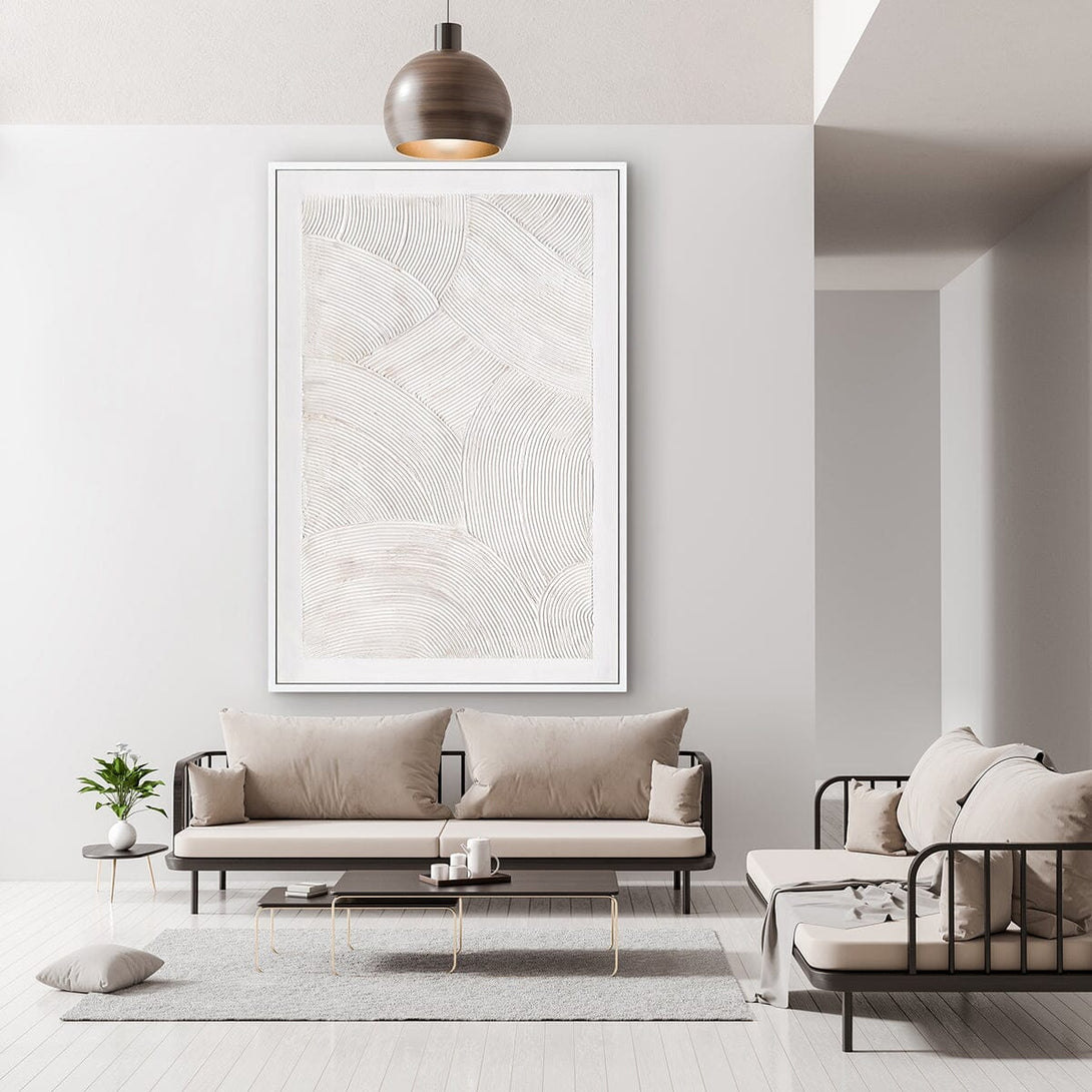 Curved Whites - Minimalist Arched Texture#M4629 Painting artwepaint 