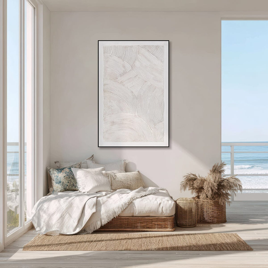 Curved Whites - Minimalist Arched Texture#M4629 Painting artwepaint 