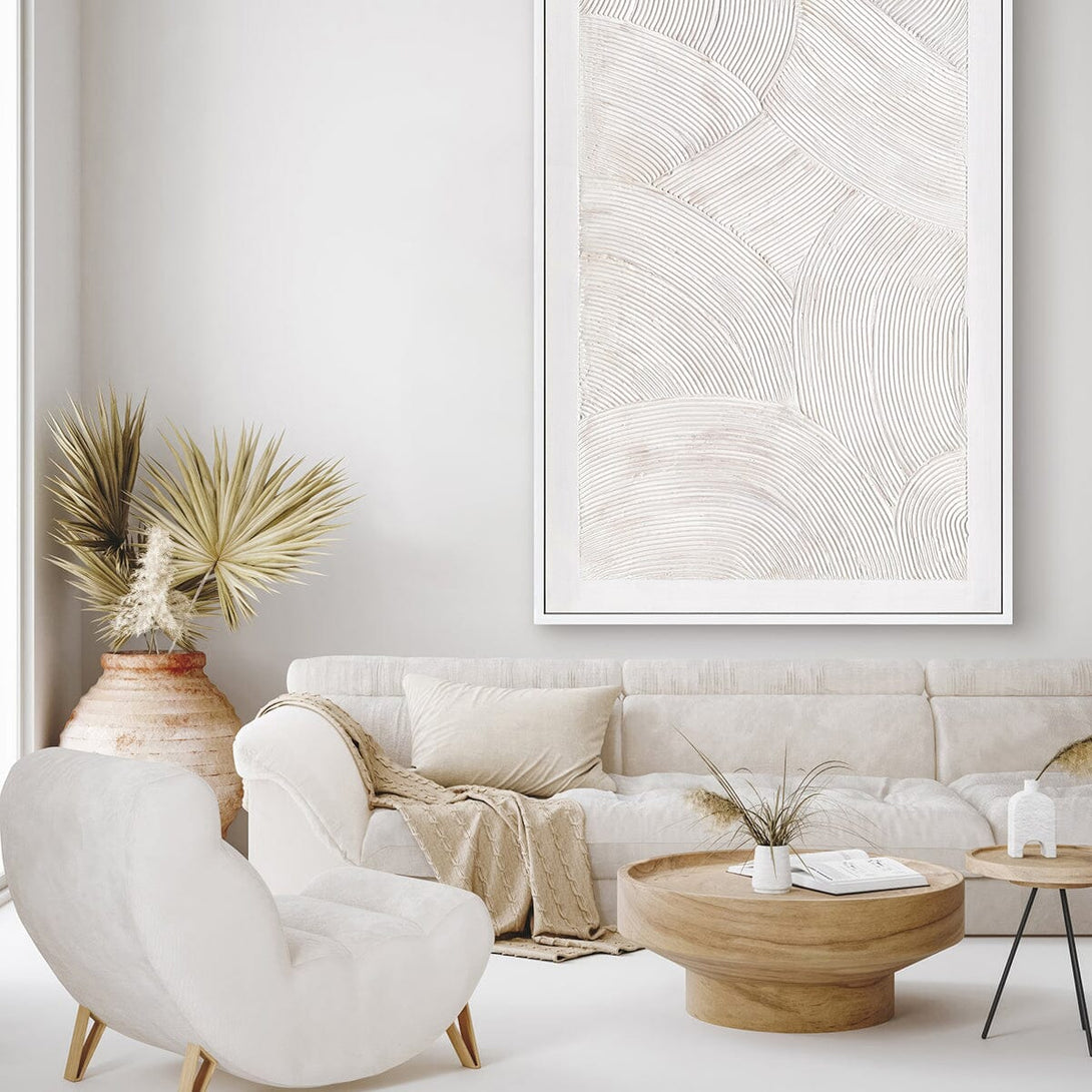 Curved Whites - Minimalist Arched Texture#M4629 Painting artwepaint 