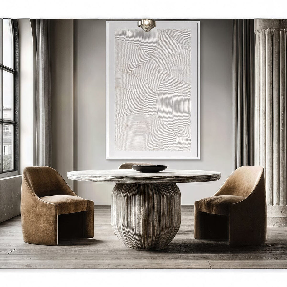Curved Whites - Minimalist Arched Texture#M4629 Painting artwepaint 
