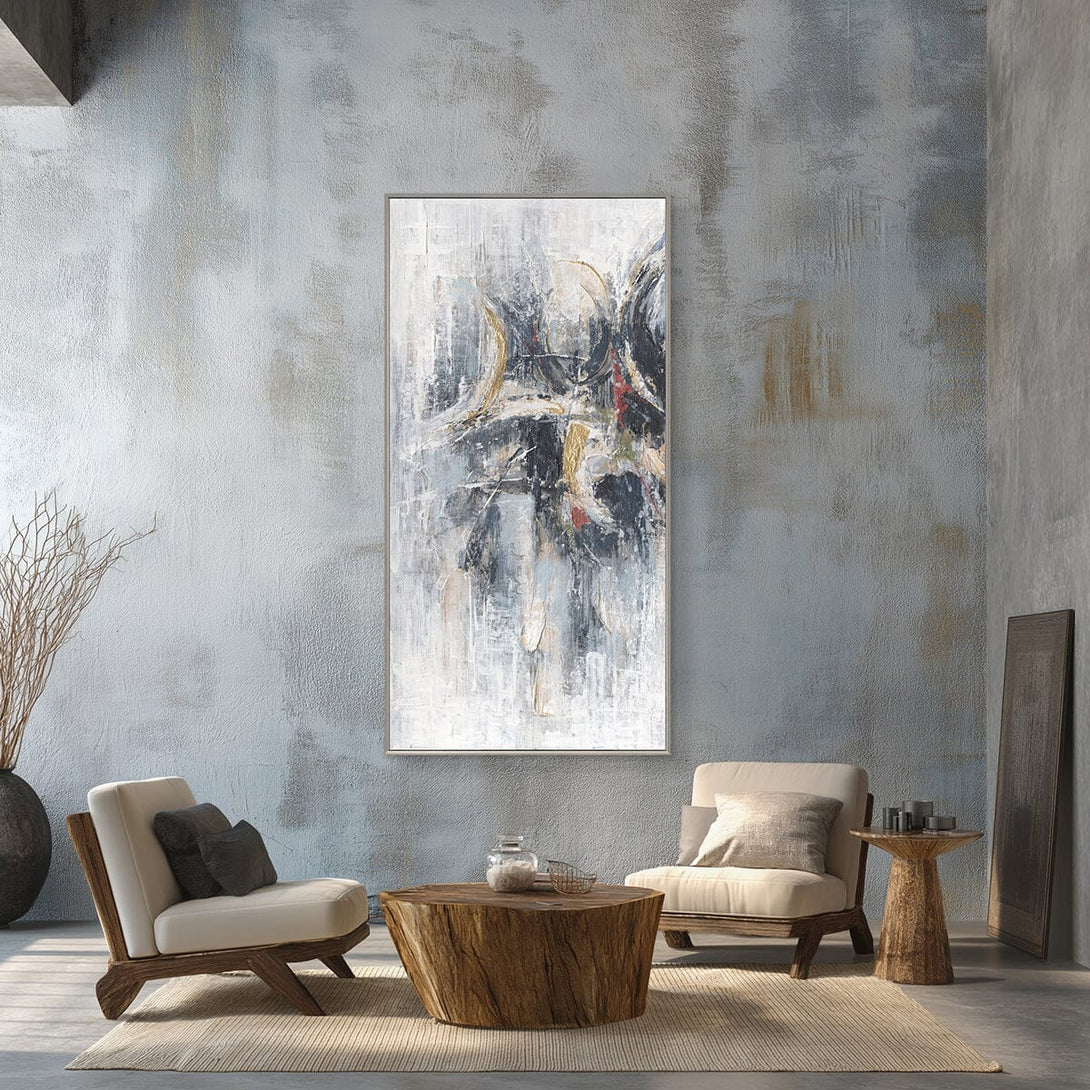 Dance of Light - Gold Foil Textured Abstract#M0710 Painting artwepaint 