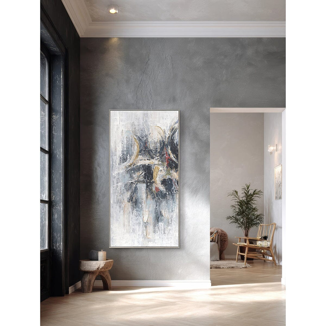 Dance of Light - Gold Foil Textured Abstract#M0710 Painting artwepaint 