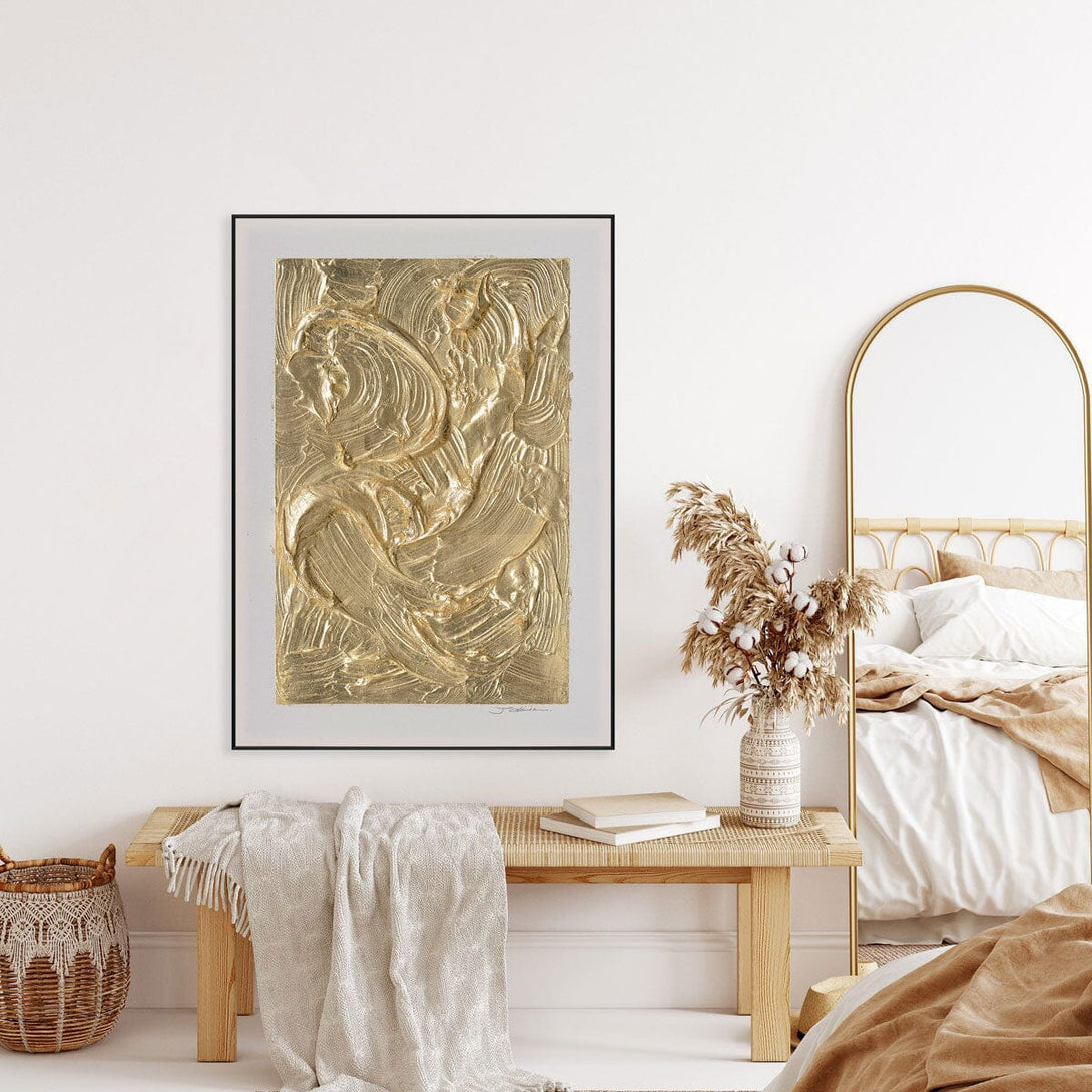 Dance of Light - Golden Textured Abstract #MM5009 Painting artwepaint 