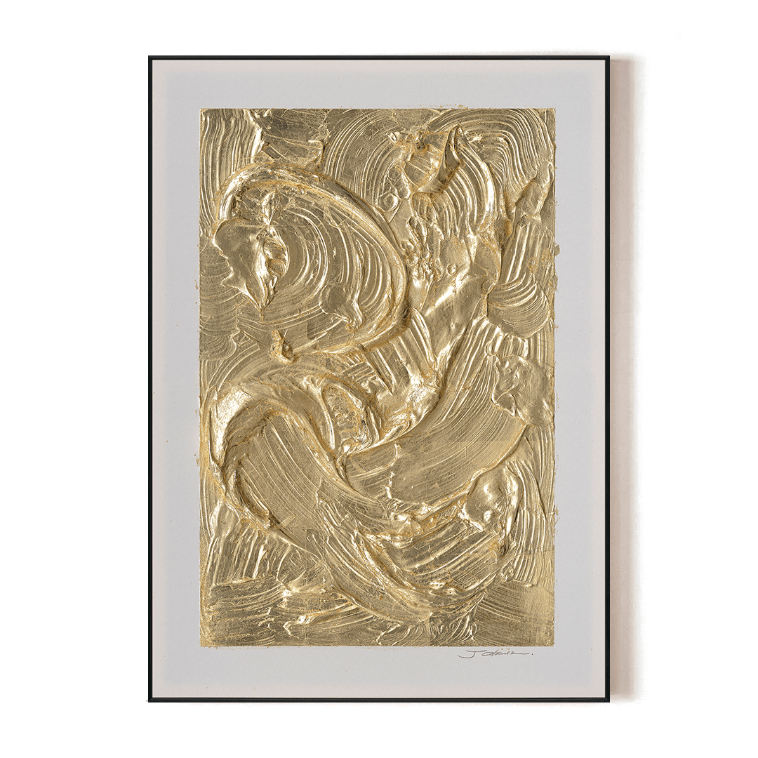 Dance of Light - Golden Textured Abstract #MM5009 Painting artwepaint 