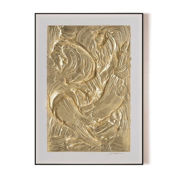 Dance of Light - Golden Textured Abstract #MM5009 Painting artwepaint 