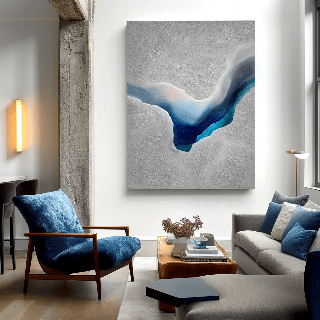 Deep Current – Blue Abstract Geode Painting #awp46 Painting artwepaint 