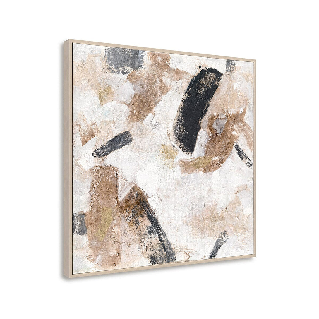 Desert Echo - Beige & Black Abstract Painting #M8107 Painting artwepaint 