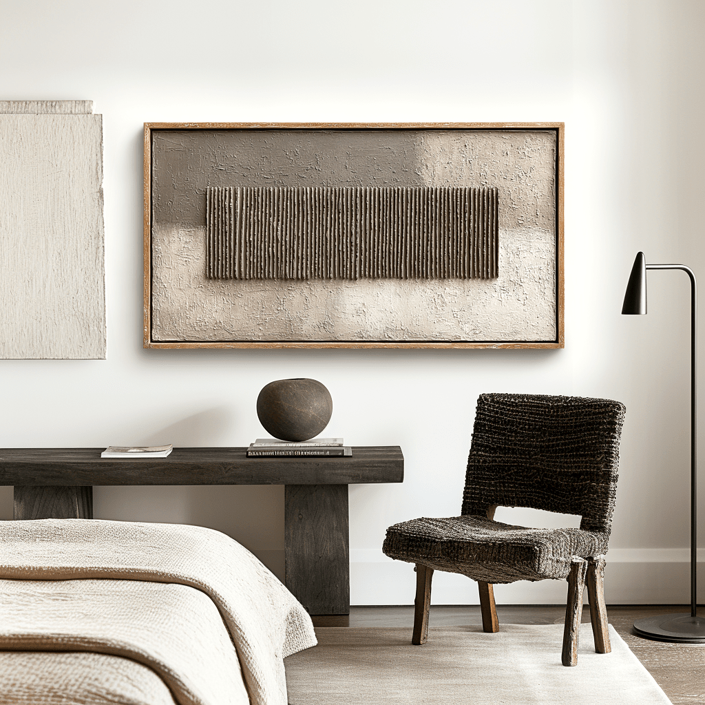 Desert Stripe – Neutral Relief Painting #awp86 Painting artwepaint 