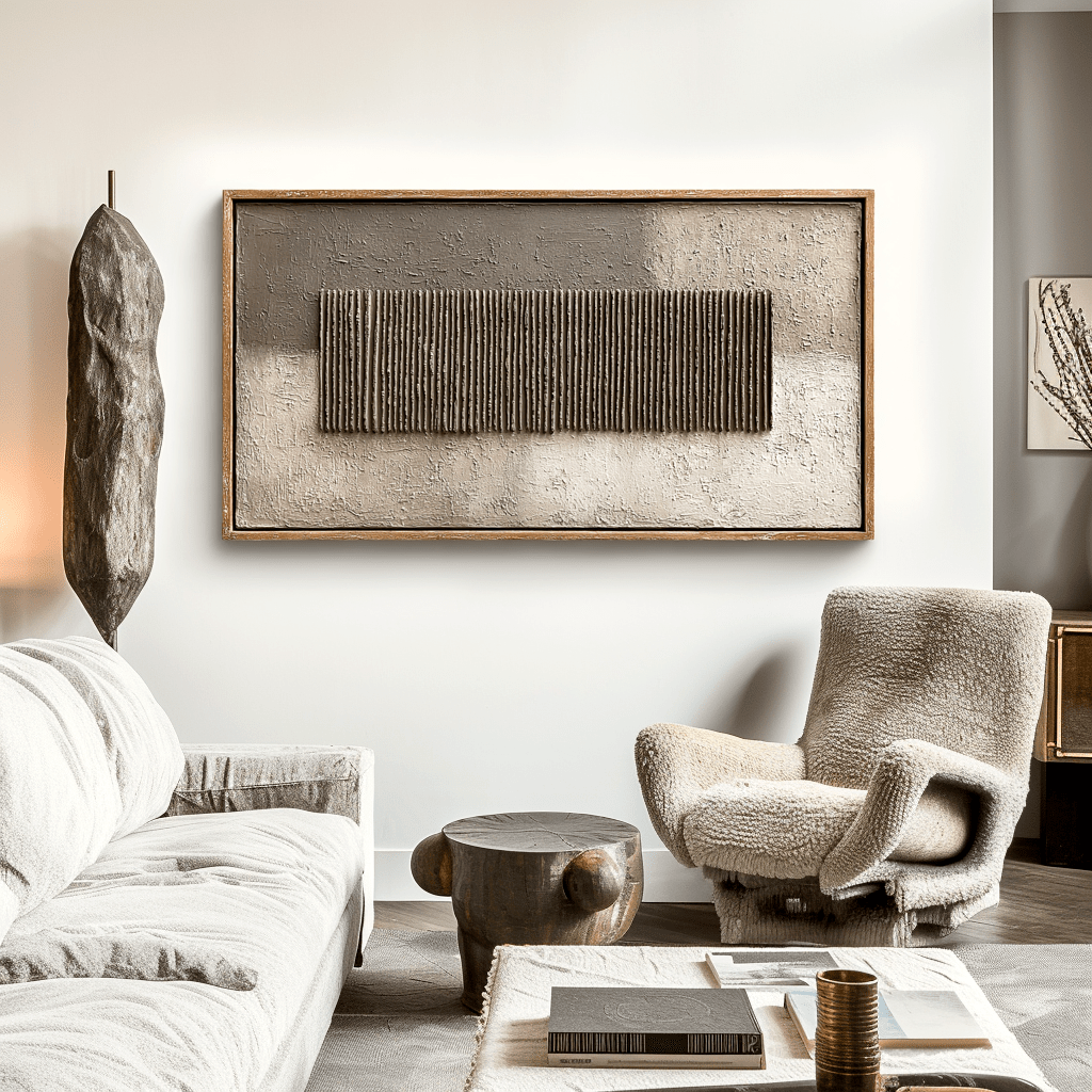 Desert Stripe – Neutral Relief Painting #awp86 Painting artwepaint 