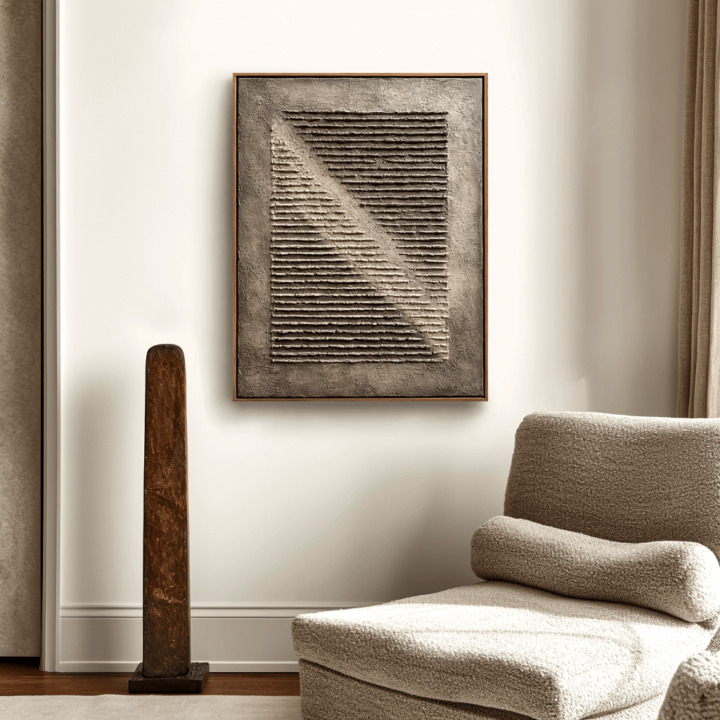 Diagonal Ridge – Neutral Relief Painting #awp89 Painting artwepaint 