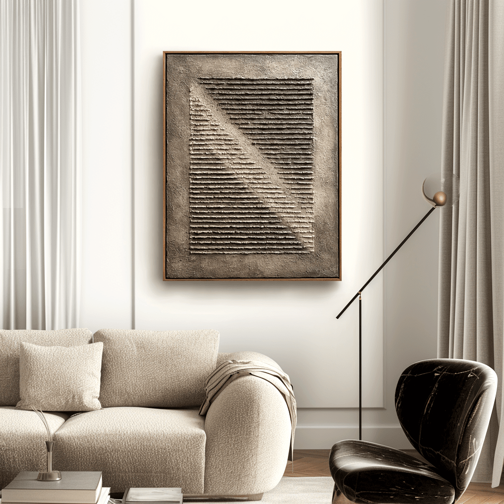 Diagonal Ridge – Neutral Relief Painting #awp89 Painting artwepaint 