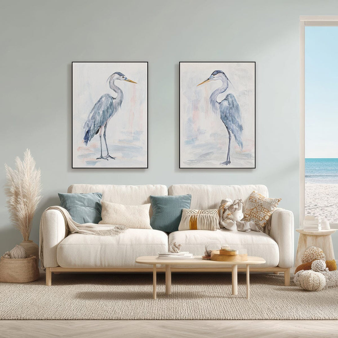 Distant Gaze - Blue Grey Heron Watercolor#M3587 Painting artwepaint 