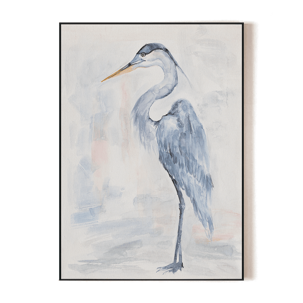 Distant Gaze - Blue Grey Heron Watercolor#M3587 Painting artwepaint 