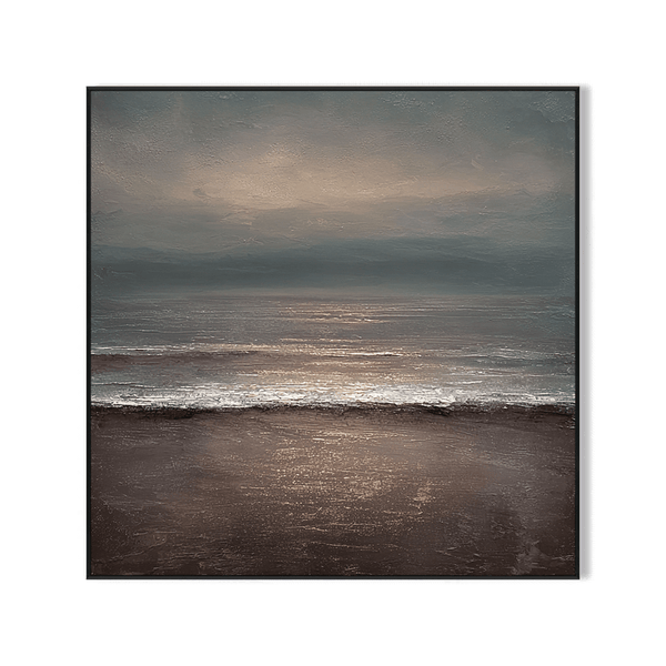 Dusk Shore Light Reflection Ocean Painting #RIX1(419) Painting artwepaint 