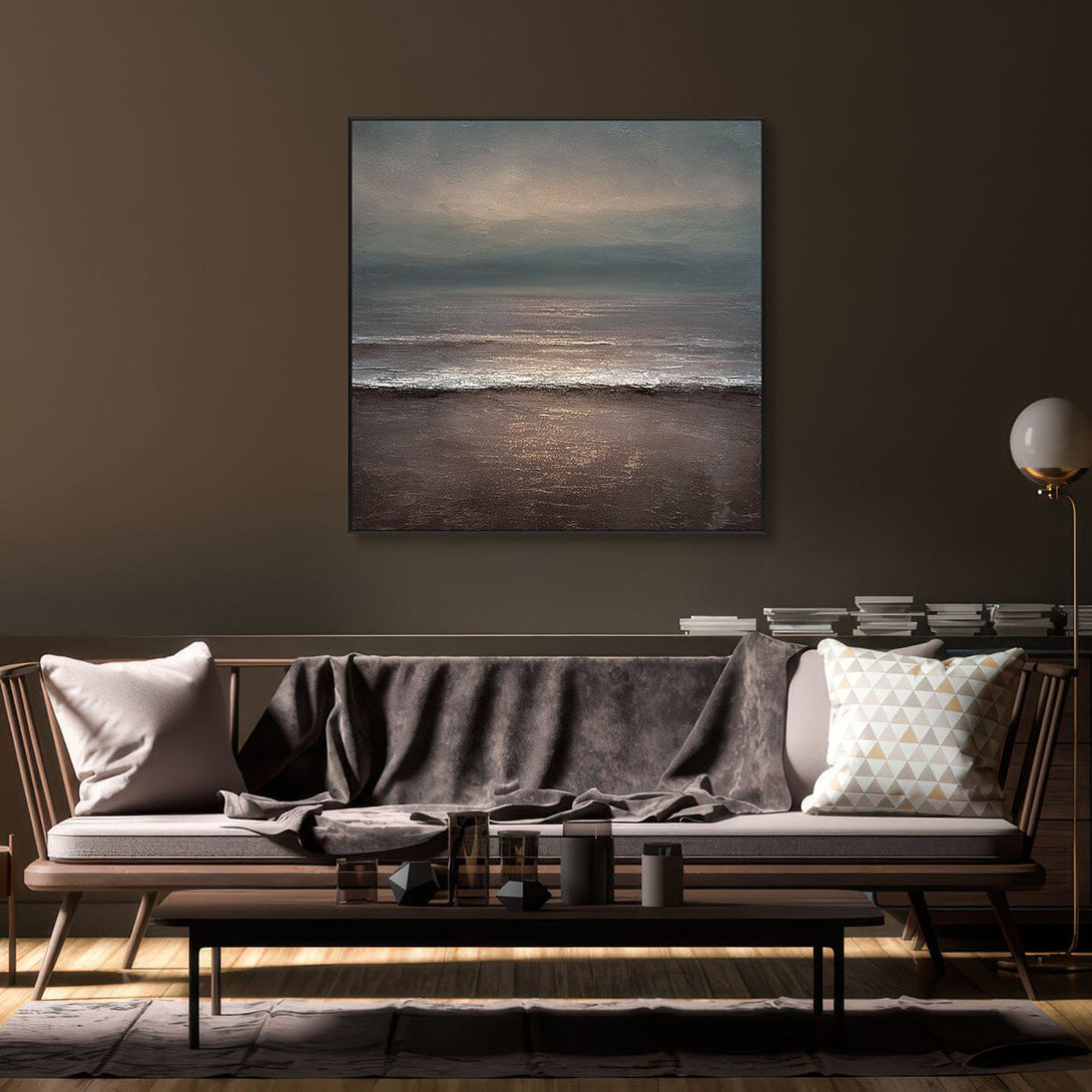 Dusk Shore Light Reflection Ocean Painting #RIX1(419) Painting artwepaint 