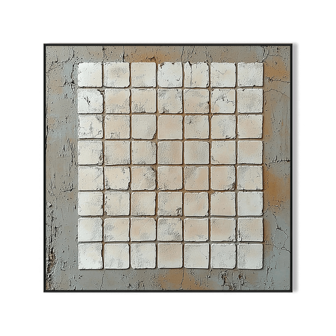 Earth Harmony - Textured Geometric Painting #RBH6(44) Painting artwepaint 