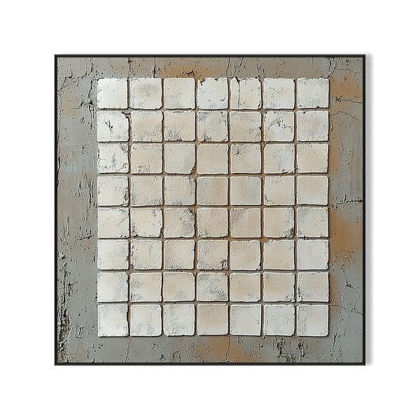 Earth Harmony - Textured Geometric Painting #RBH6(44) Painting artwepaint 