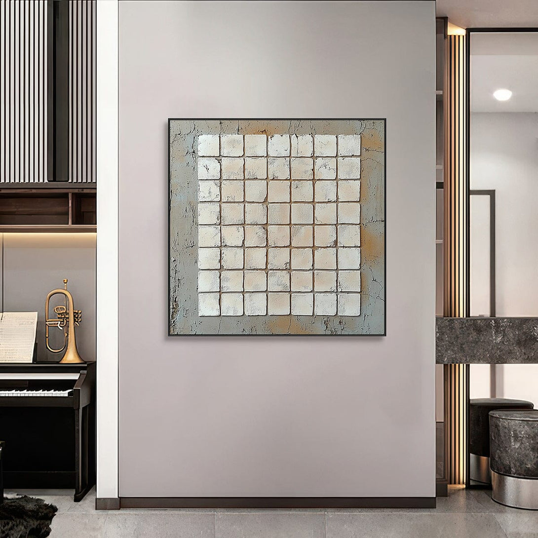 Earth Harmony - Textured Geometric Painting #RBH6(44) Painting artwepaint 