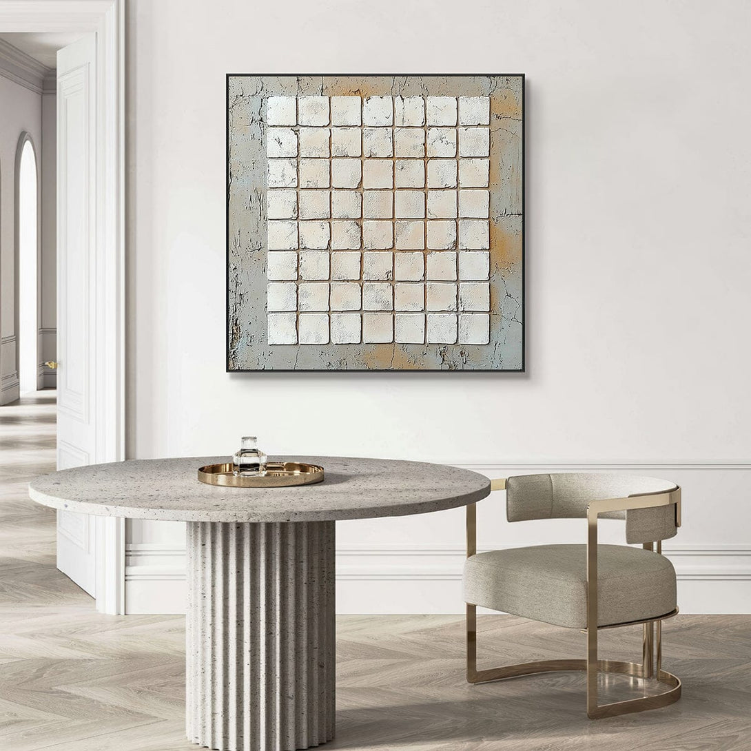 Earth Harmony - Textured Geometric Painting #RBH6(44) Painting artwepaint 