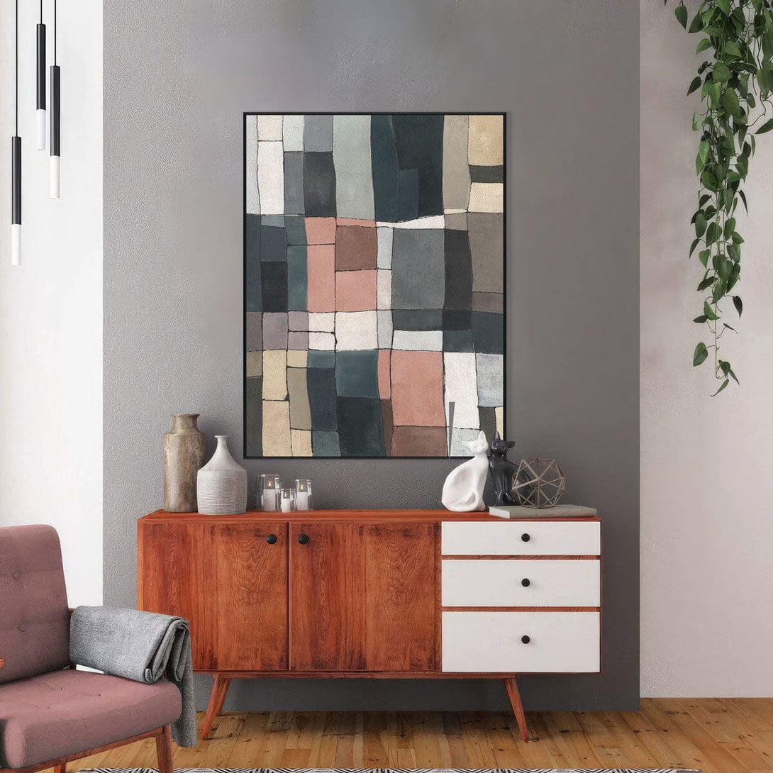 Earth Mosaic-Geometric Abstract Painting #P4501 Painting artwepaint 