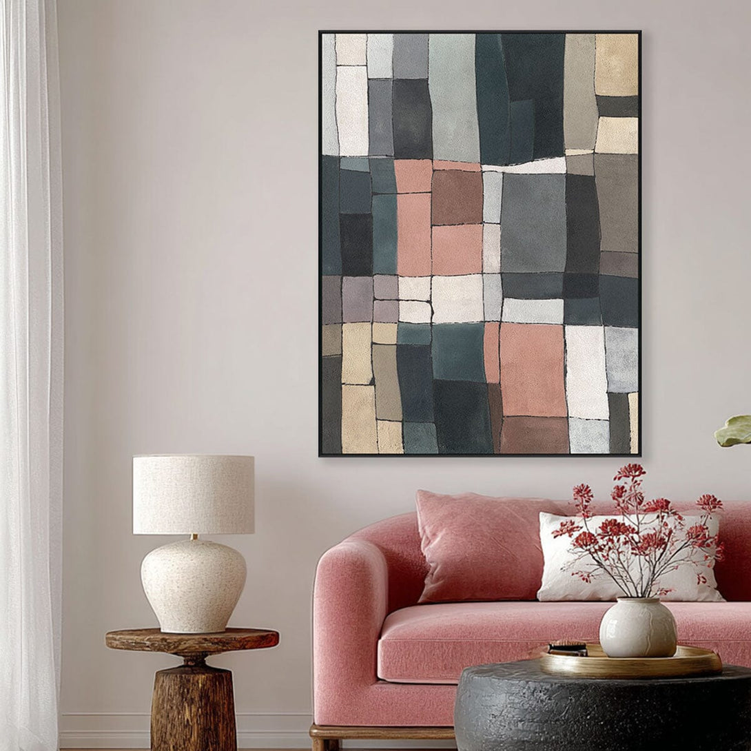 Earth Mosaic-Geometric Abstract Painting #P4501 Painting artwepaint 