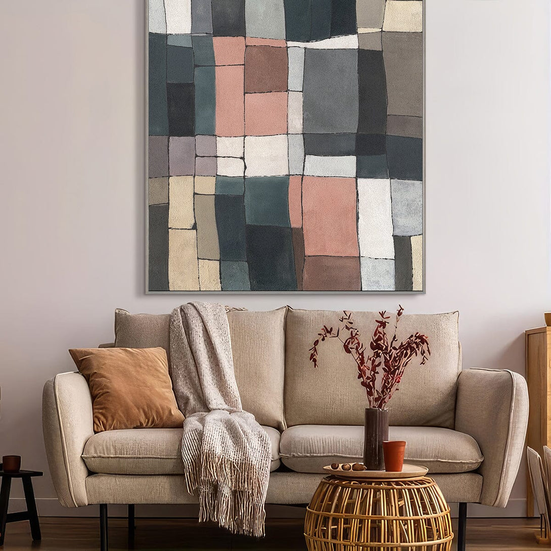 Earth Mosaic-Geometric Abstract Painting #P4501 Painting artwepaint 