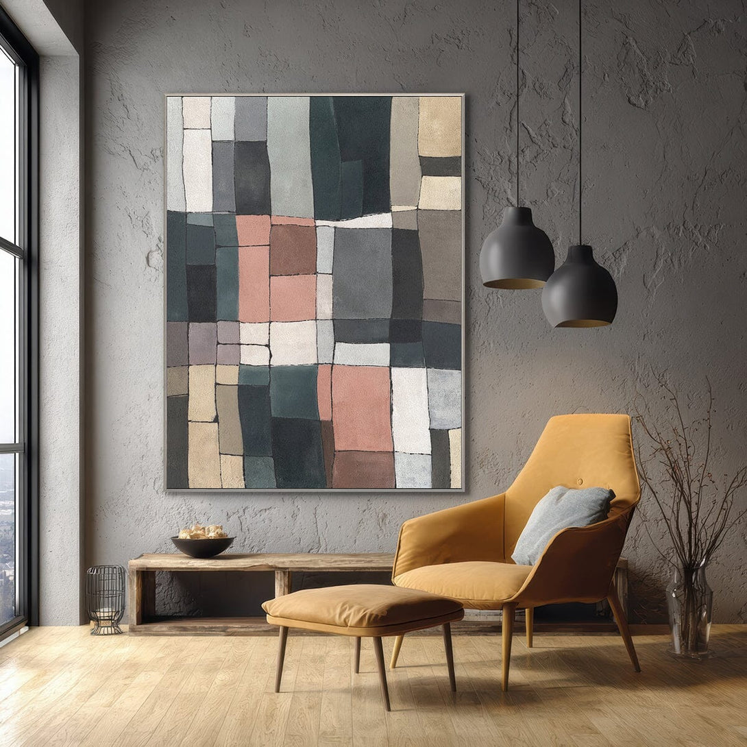 Earth Mosaic-Geometric Abstract Painting #P4501 Painting artwepaint 