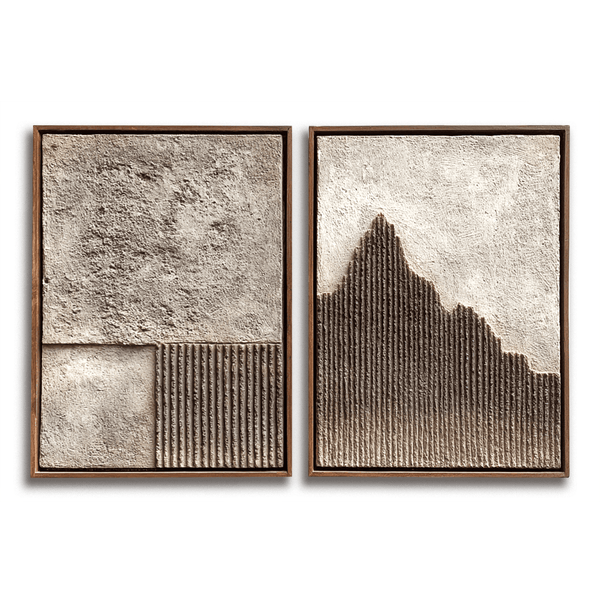 Earthen Harmony – Wabi-Sabi Relief Painting Set #awp83 Painting artwepaint 