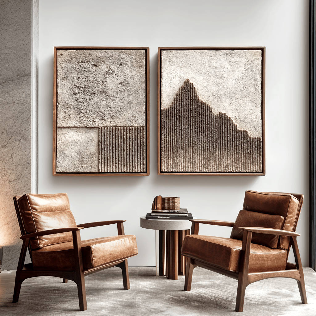 Earthen Harmony – Wabi-Sabi Relief Painting Set #awp83 Painting artwepaint 