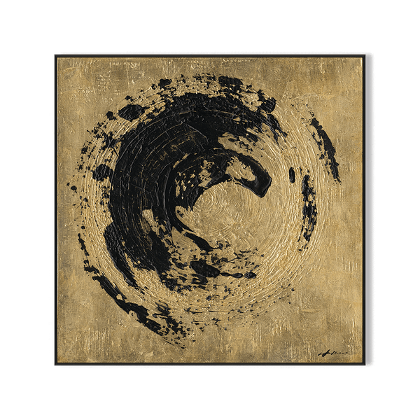 Eclipse Flow - Black & Gold Abstract Painting#M6958 Painting artwepaint 