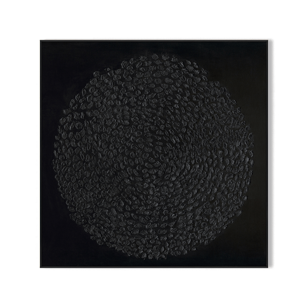 Eclipse Shadows-Black Textured Cir #I9945I Painting artwepaint 