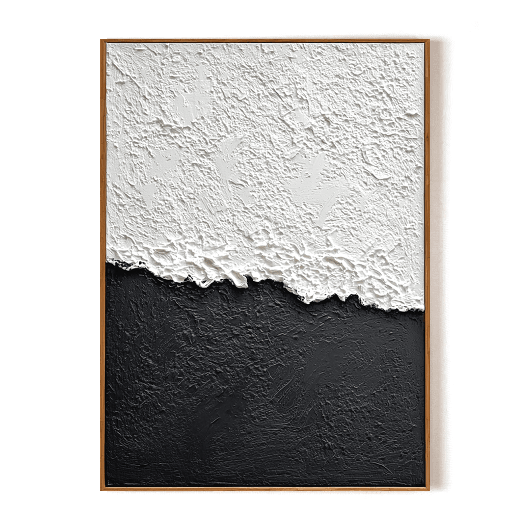 Edge of Balance – Black and White Textured Painting #93037 Painting artwepaint 