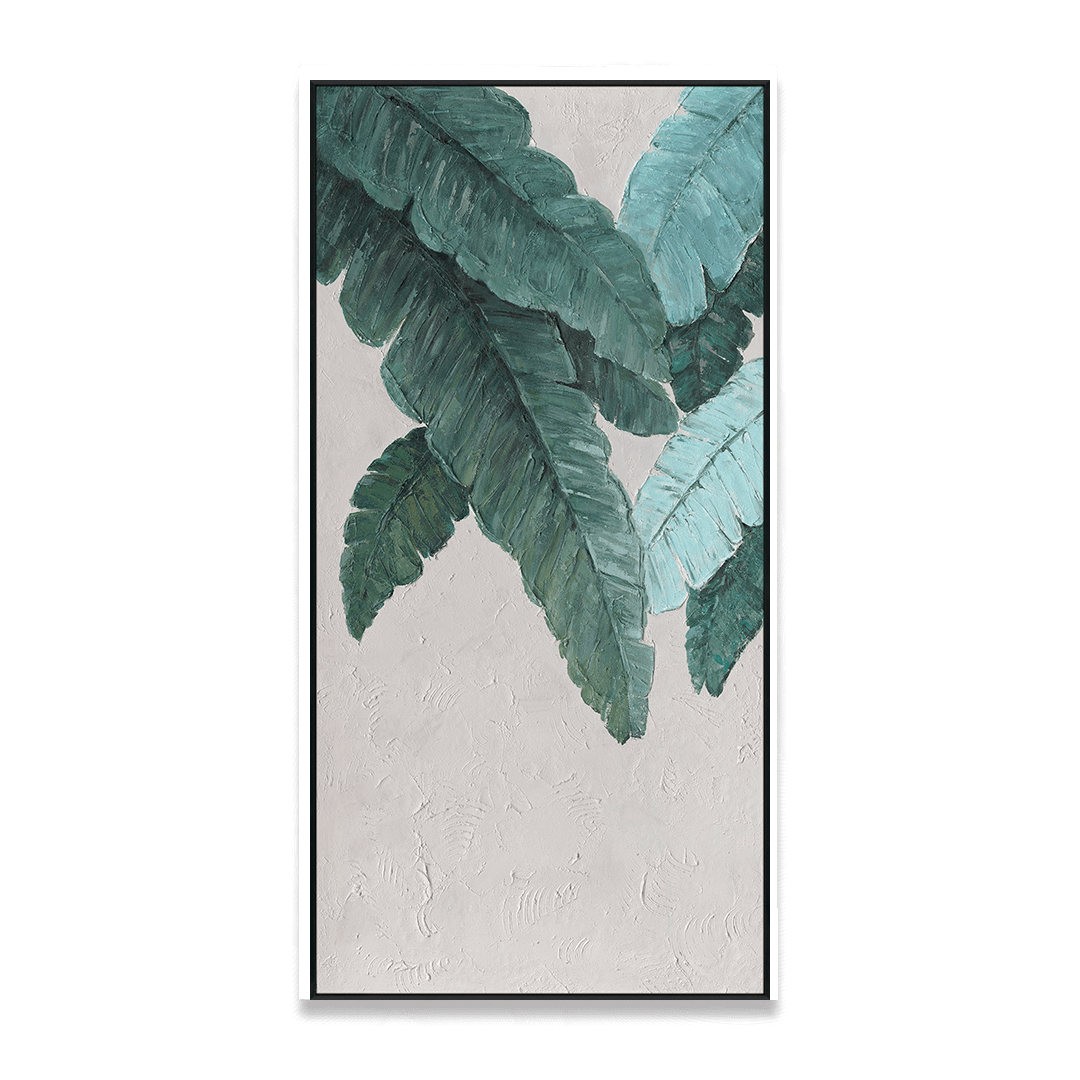 Emerald Canopy - Modern Green Leaf Long Painting#L3573 Painting artwepaint 