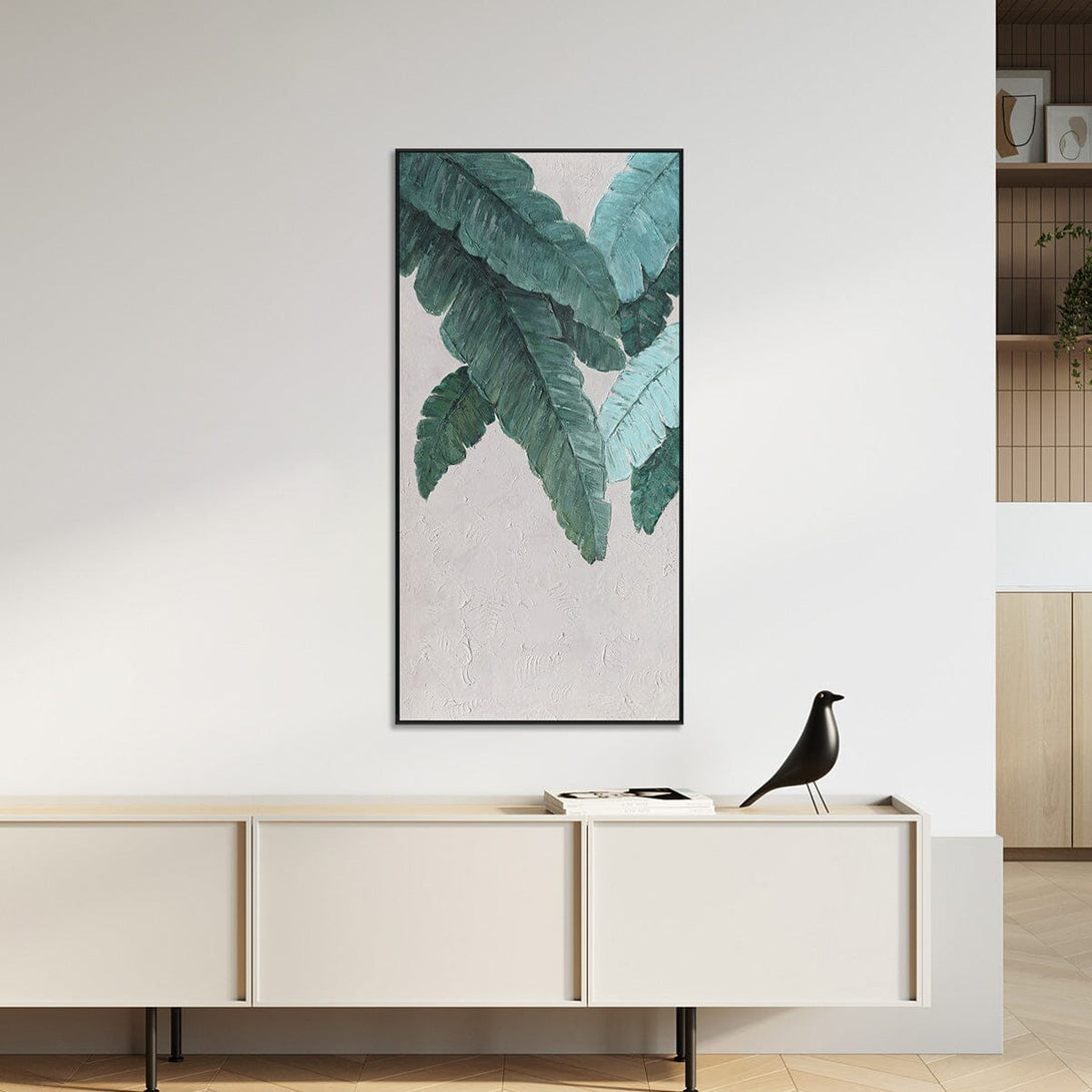 Emerald Canopy - Modern Green Leaf Long Painting#L3573 Painting artwepaint 