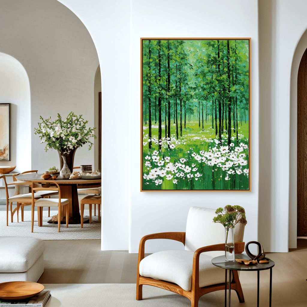 Emerald Forest – White Blossom Painting #95 Painting artwepaint 