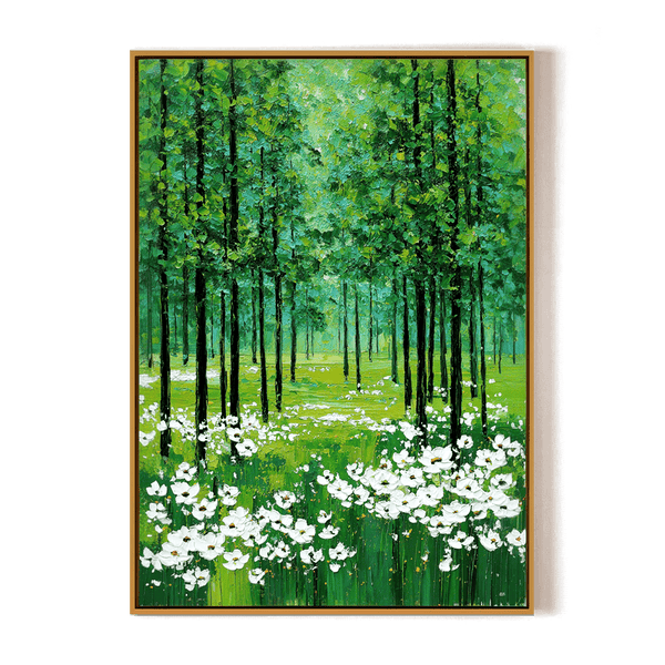 Emerald Forest – White Blossom Painting #95 Painting artwepaint 