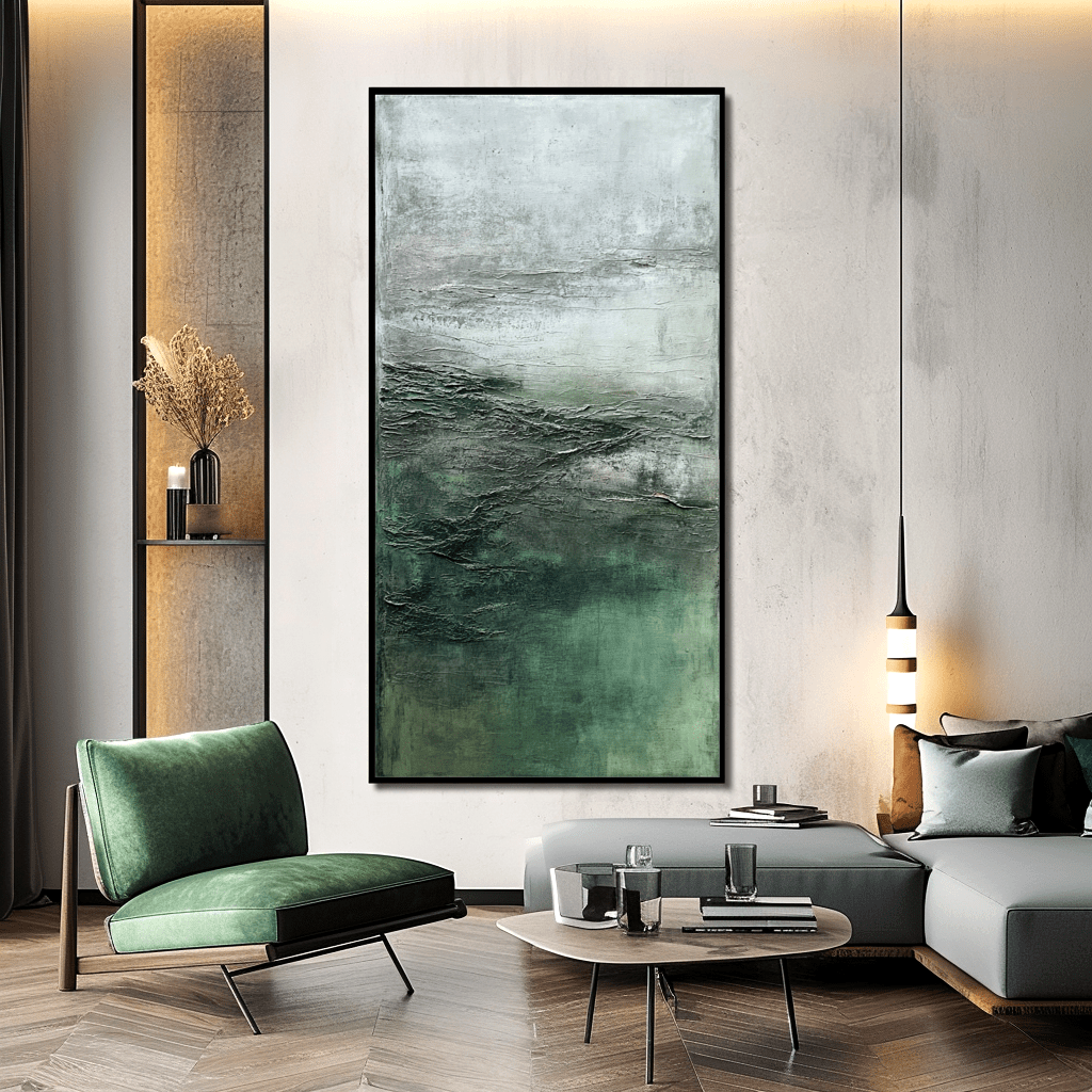 Emerald Haze – Abstract Green Painting #50 Painting artwepaint 