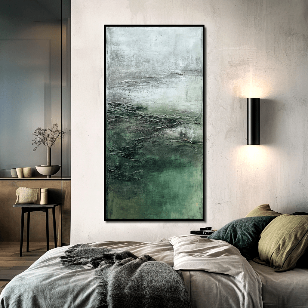 Emerald Haze – Abstract Green Painting #50 Painting artwepaint 