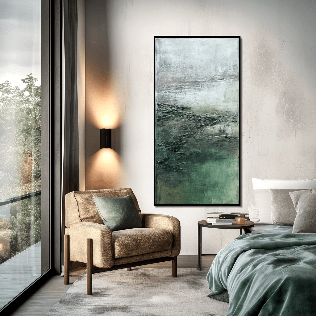 Emerald Haze – Abstract Green Painting #50 Painting artwepaint 