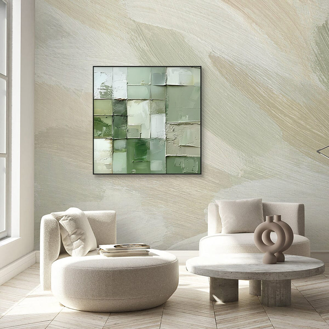 Emerald Serenity Abstract Painting #PGK3(81) Painting artwepaint 