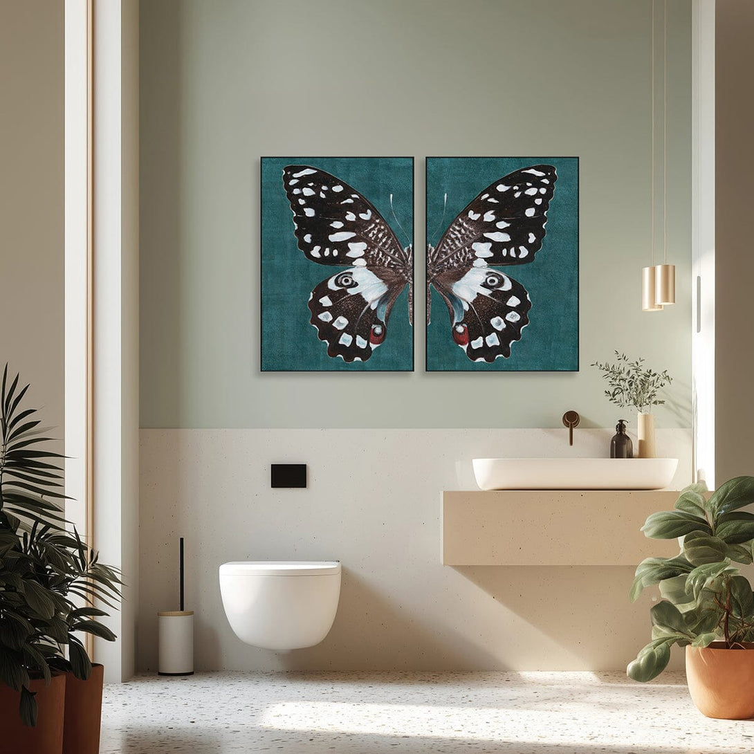 Emerald Twin Wings - Symmetrical Butterfly Art #M3561 Painting artwepaint 