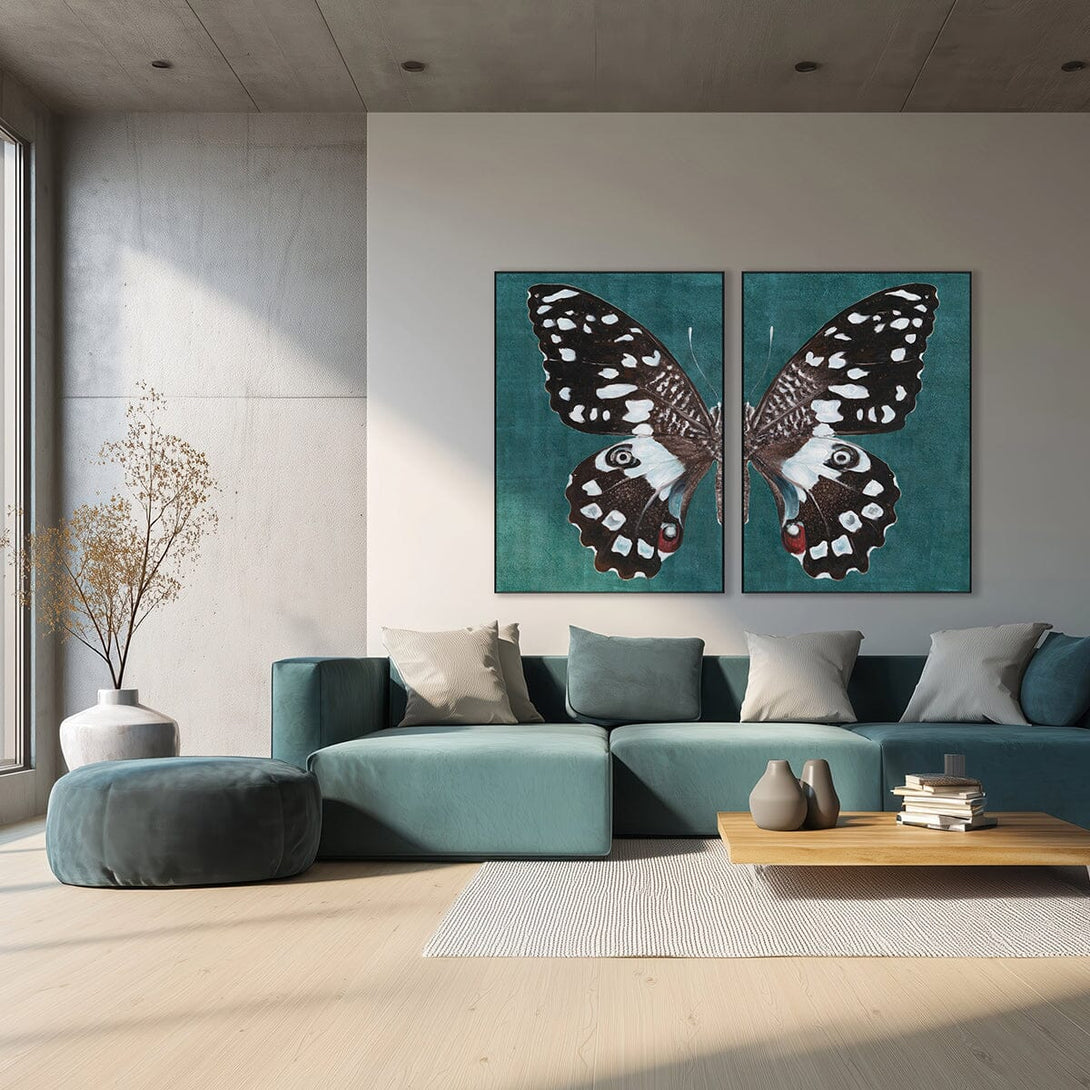 Emerald Twin Wings - Symmetrical Butterfly Art #M3561 Painting artwepaint 
