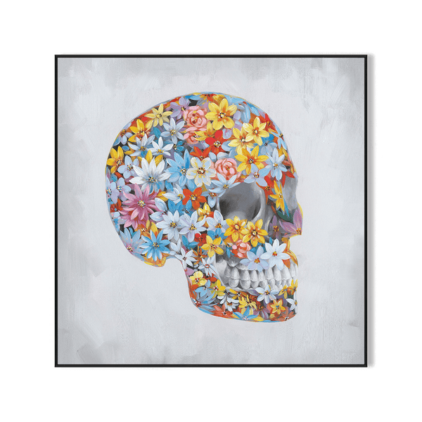 Eternal Bloom – Floral Skull Side Profile #J2636 Painting artwepaint 
