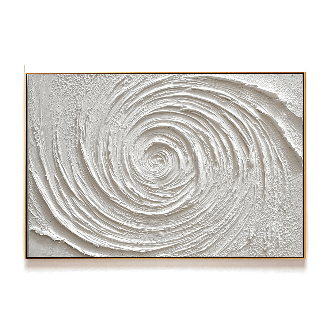 Eternal Flow – White Abstract Spiral Painting #93035 Painting artwepaint 