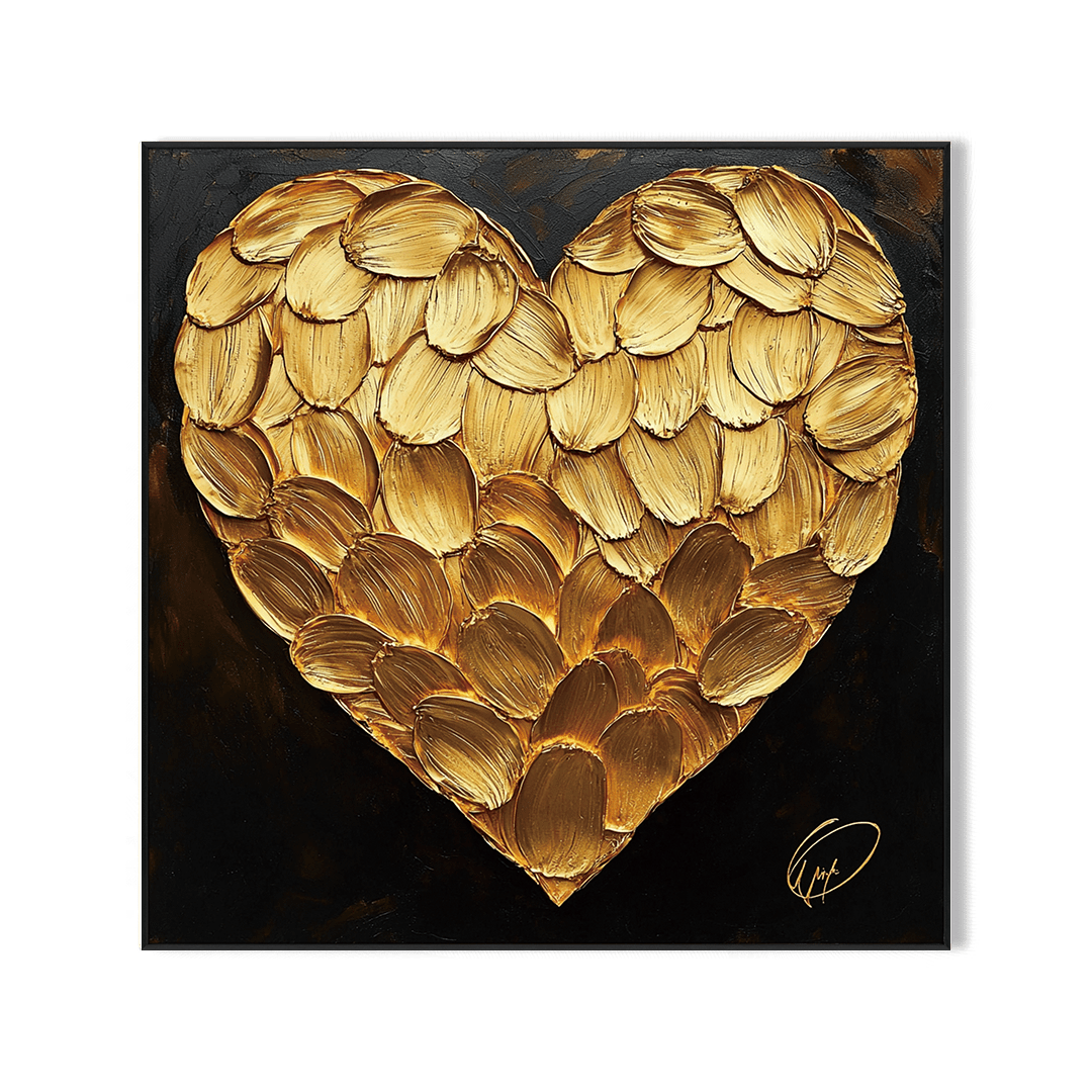 Eternal Glow - Gold Heart Painting #PIX8(169) Painting artwepaint 