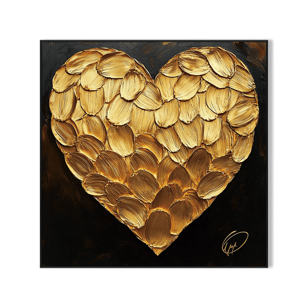 Eternal Glow - Gold Heart Painting #PIX8(169) Painting artwepaint 