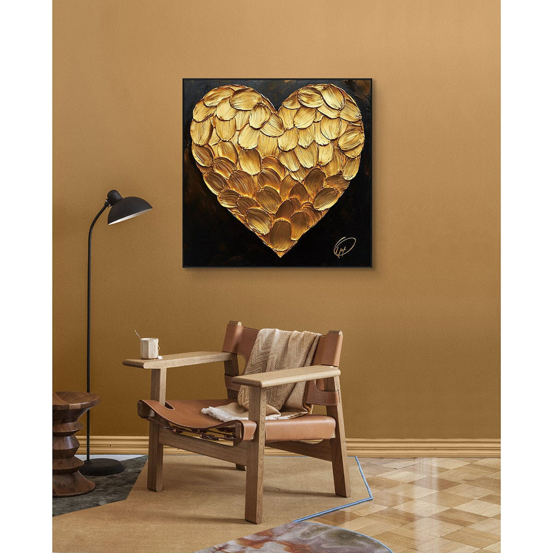 Eternal Glow - Gold Heart Painting #PIX8(169) Painting artwepaint 